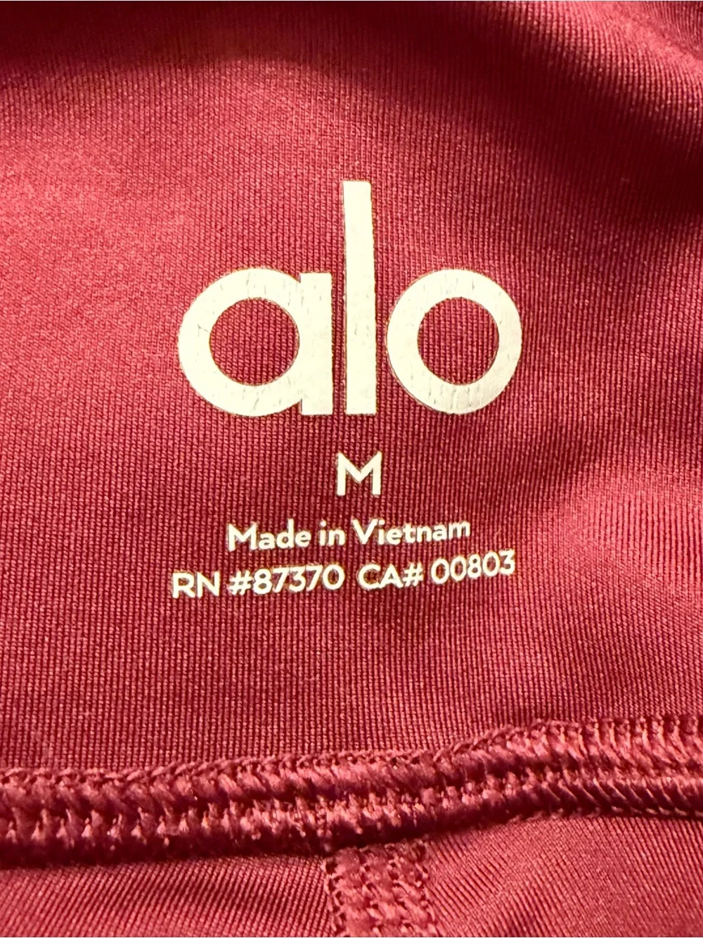 Alo Yoga High-Waist Airlift Legging Maroon Burgundy Size Medium Athletic Yoga